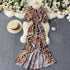Asymmetrical Ruffles A-Line Empire Dress